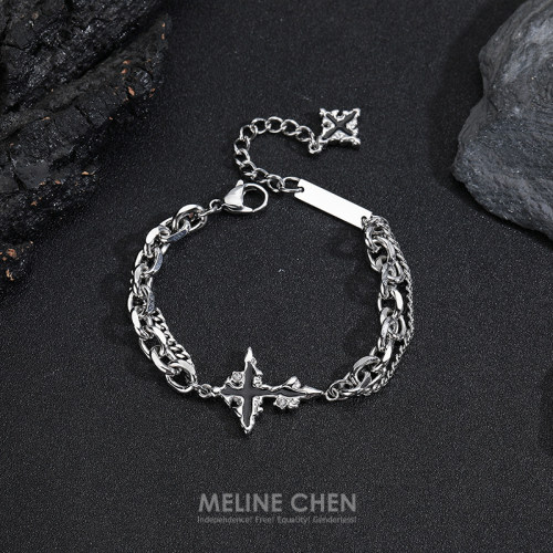 MELINE CHEN原创设计师款黑色欧美哥特复古小众高级感潮酷ins嘻哈