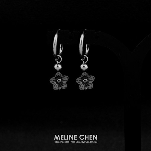 MELINE CHEN 复古做旧花朵民族风小众设计国潮新中式百搭简约新款