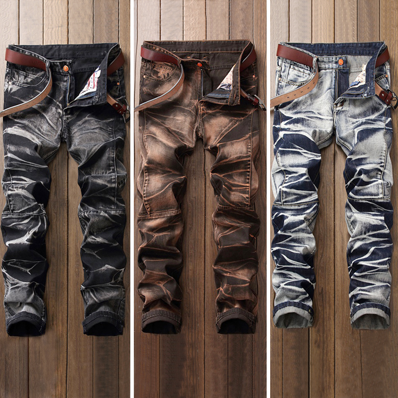 潮牌原创青年个性牛仔裤