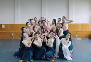 藏族舞蹈服装女练功服演出服表演民族民间舞连体上衣艺考集训班服