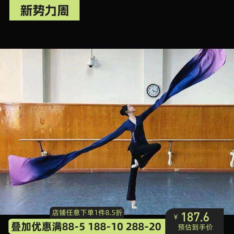 北舞同款身韵巡礼袖舞蹁跹水袖服装表演演出集训练功服翩袖甩袖舞