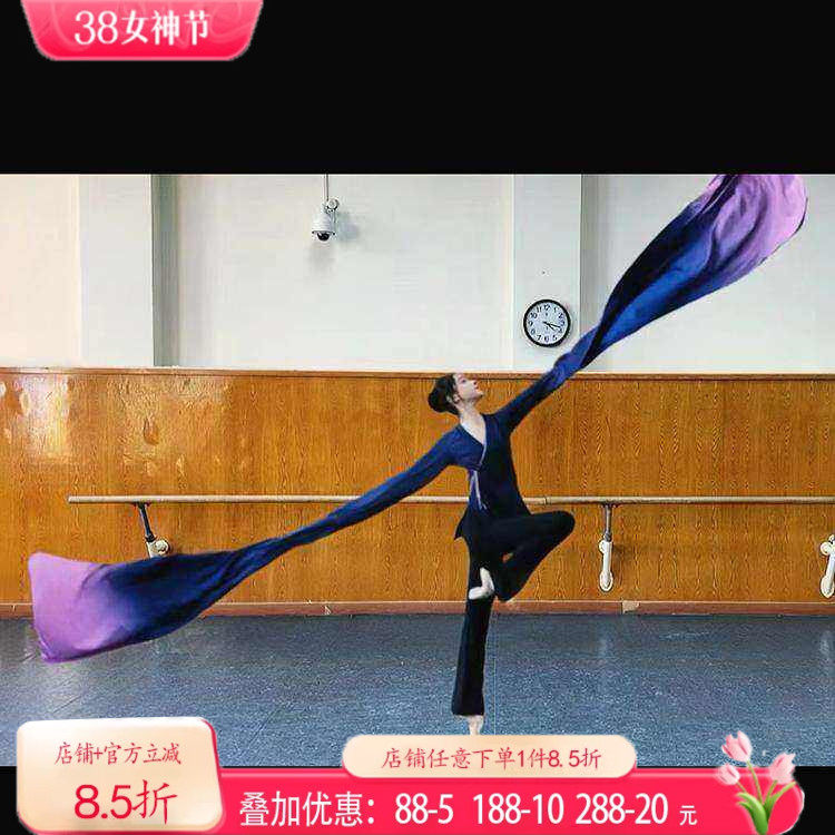 北舞同款身韵巡礼袖舞蹁跹水袖服装表演演出集训练功服翩袖甩袖舞