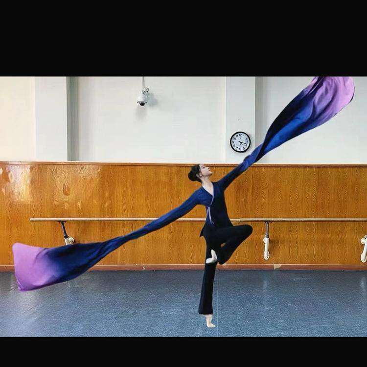 北舞同款身韵巡礼袖舞蹁跹水袖服装表演演出集训练功服翩袖甩袖舞