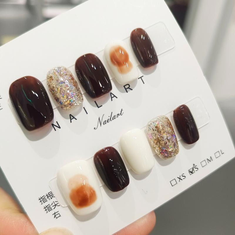 纯手工穿戴甲短款秋冬新款