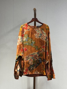 气质百搭大牌高端衬衫 提花时尚 5072 早春重磅香云纱 原创设计