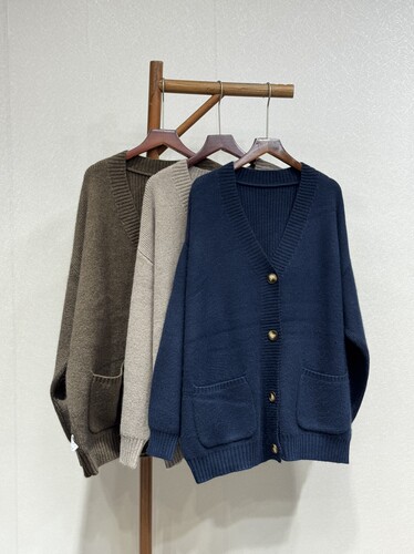 原创设计 时尚百搭休闲宽松 慵懒风口袋 长袖羊绒外套8888