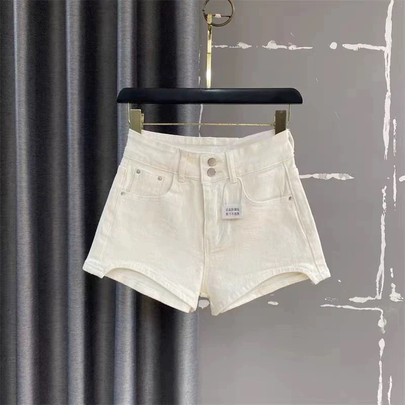 白色牛仔短裤女秋季秋冬2025高腰弹力紧身卡其色性感辣妹包臀热裤,女装/女士精品,牛仔裤,淘宝优惠券,粉丝福利购,淘宝优惠卷