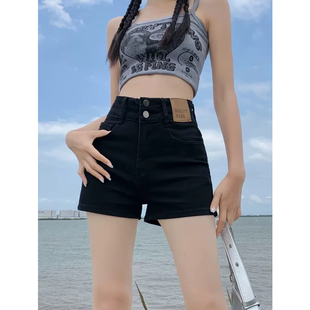 美式复古牛仔短裤女春季秋冬2026新款高腰小个子显瘦a字阔腿热裤