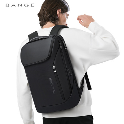 BANGE新款双肩包男士商务电脑包大容量休闲旅行背包男士 backpack