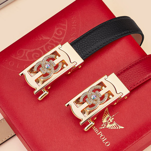 英皇保罗女士皮带真皮自动扣腰带2024新款时尚百搭女式潮牛仔裤