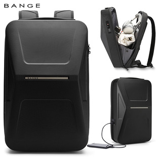 BANGE新品男士背包电竞商务硬壳双肩包防水USB快充电脑包
