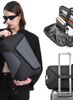 BANGE新款男士双肩包时尚休闲背包炫酷科技感潮流电脑包 backpack