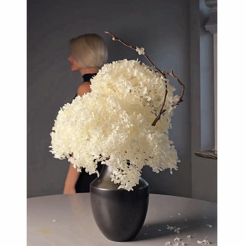 安娜绣球干花花束客厅摆设花瓶插花天然风干真花高级感永生花