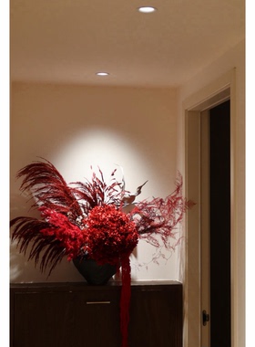 红色干花花束永生花插花客厅摆设婚庆花材真花永生花桌面装饰摆件