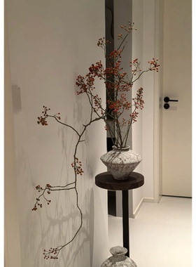 山归来鲜切枝条橙红色蔷薇果鲜花水培植物家用超长花期插花可干花