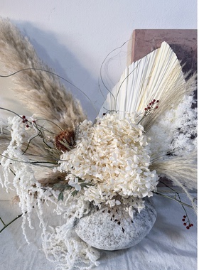 干花花束真花永生花干花长枝侘寂风山归来插花服装店装饰家居摆件