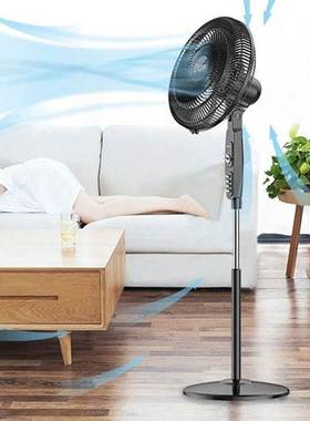 艾美特落地扇FS40-X39/X58家用摇头省电台式机械黑色电风扇 16寸