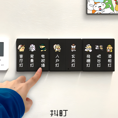 可爱卡通线条小狗标识贴纸