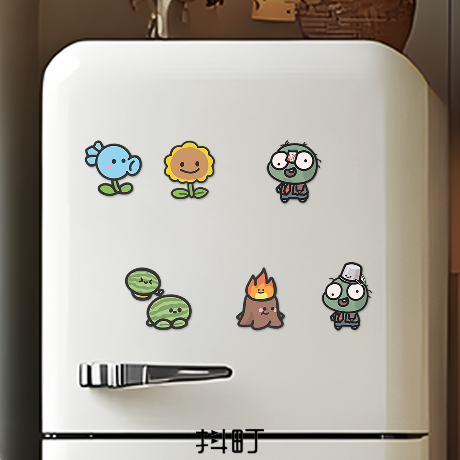 萌版游戏周边植物大战僵尸冰箱贴