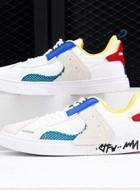 李宁CF休闲鞋板鞋男秋季新款构序经典百搭低帮运动鞋 AGCQ309