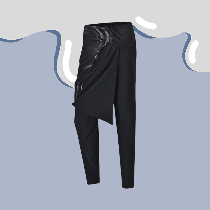 正品李宁LNG休闲裤女士裤子休闲平口梭织运动长裤LKXP012-封面