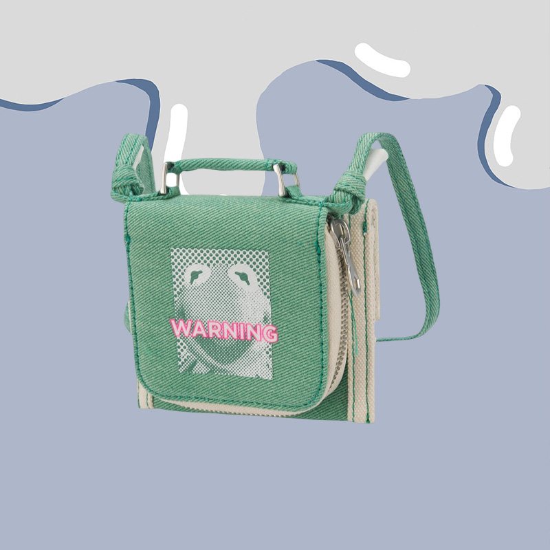 中国李宁联名运动男女通用Muppets科米特精致斜挎包ABDR384