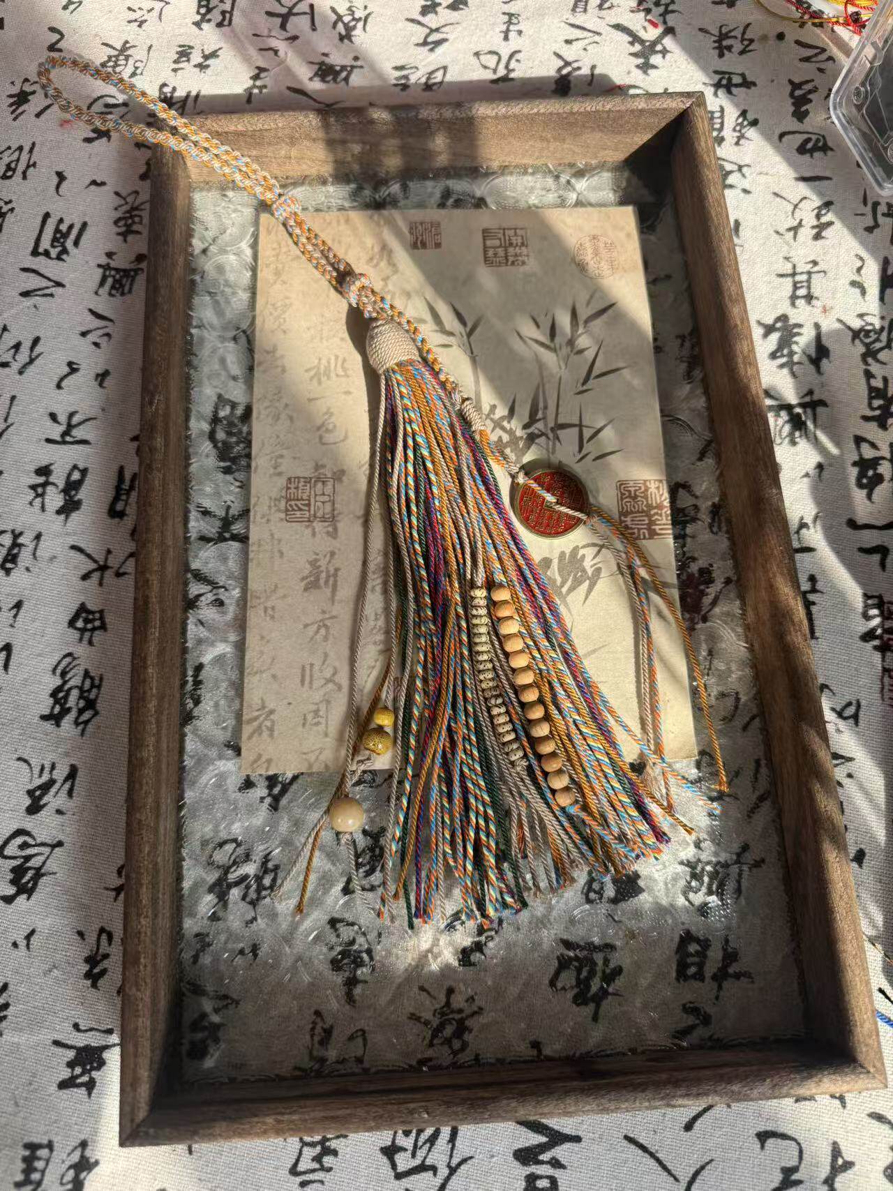 葫芦挂件藏风流苏穗子可调节新中式麻色可拆卸车挂包挂万能挂绳