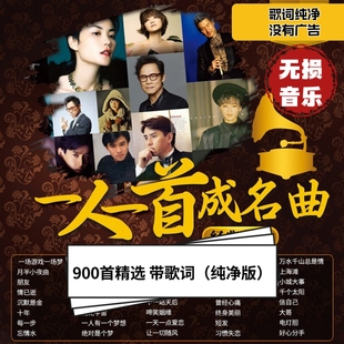 音频 无损正品经典老歌精选一人一首成名曲纯净版带歌词 网盘发货