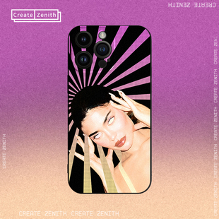 卡戴珊Kylie Jenner 原创设计美女做法怪咖辣妹灵光普照 适用于苹果17小米17红米华为OPPO手机壳液态硅胶软壳