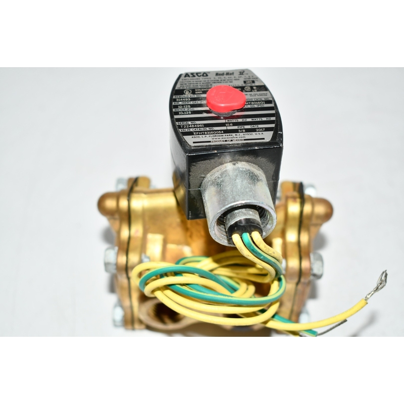Asco EFHT8316G054 Red Hat Solenoid Valve 24VDC Coil 238514-0