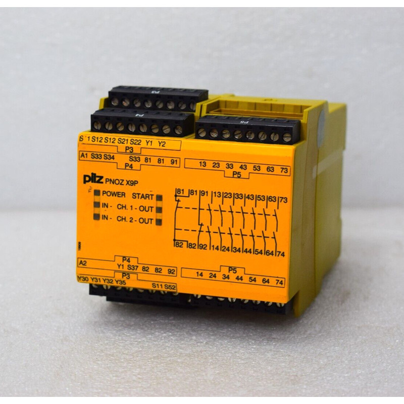 777609 PILZ PNOZ X9P 24VDC 7n/o 2n/c2so 安全继电器 240VAC