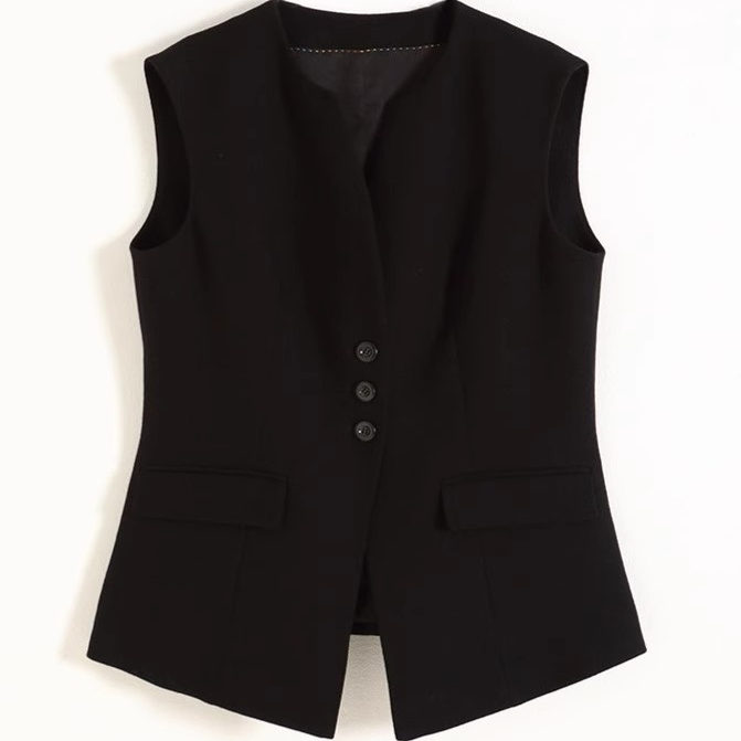 精裁剪无袖2025年秋季通勤马甲