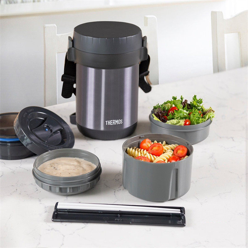 日本膳魔师真空不锈钢保温饭盒带饭盒男女便当盒桶JBG-2000/1801