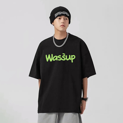 WASSUPPASSERSBYTIDE情侣短袖