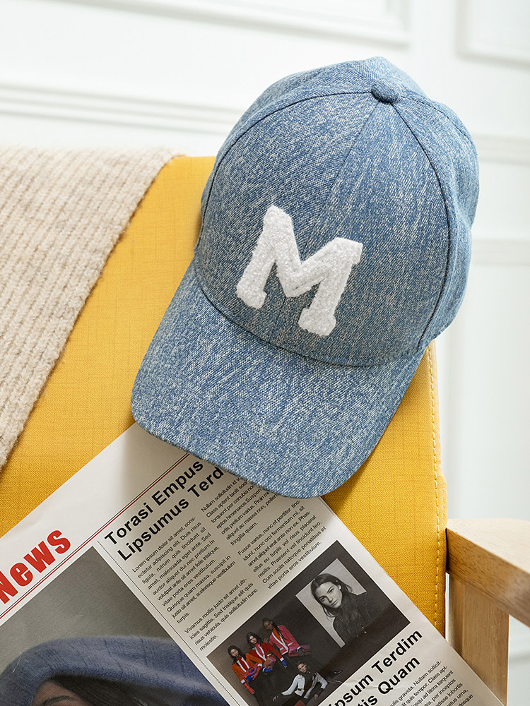 MEIYANG [CLEARANCE  LEAKAGE] DENIM IS BUSY BASEBALL CAP CONTRAST LETTER EMBROIDERED CAP