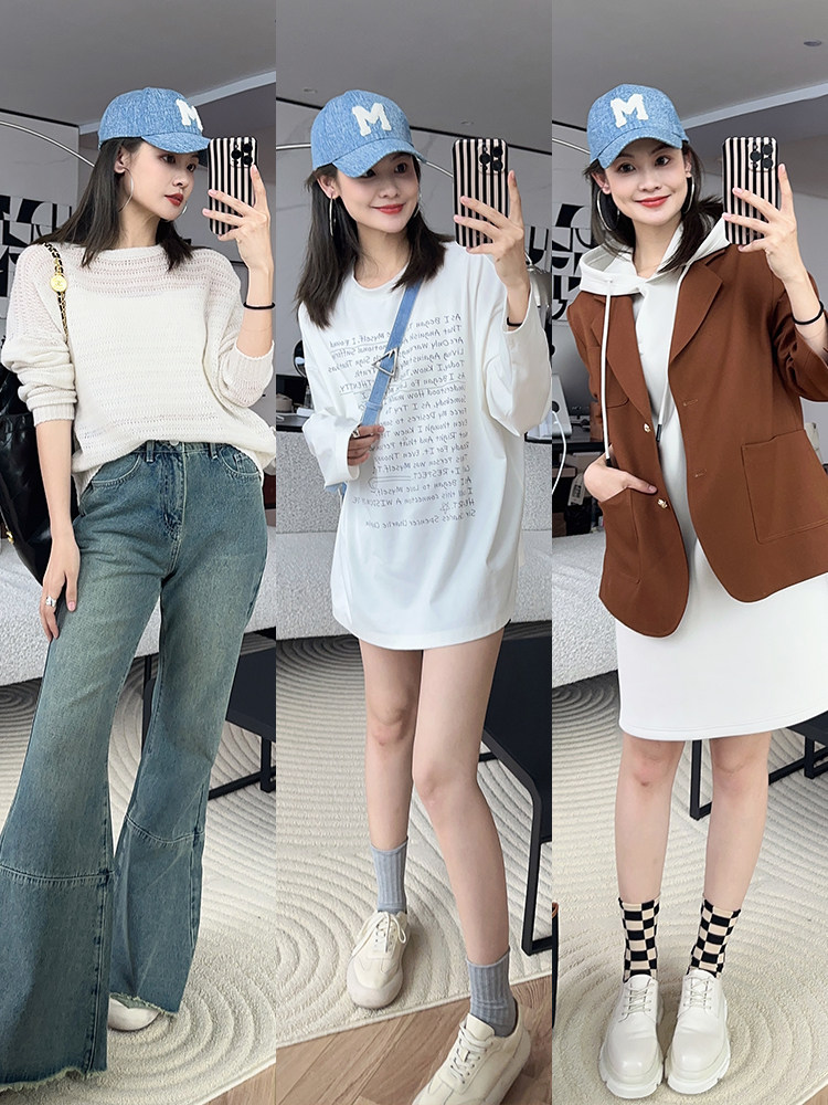 MEIYANG [CLEARANCE  LEAKAGE] DENIM IS BUSY BASEBALL CAP CONTRAST LETTER EMBROIDERED CAP