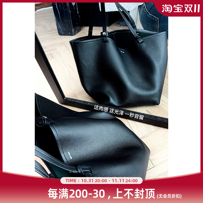 美洋MEIYANG【现货】黑布朗牛皮托特包 顶奢限量！牛皮大容单肩包