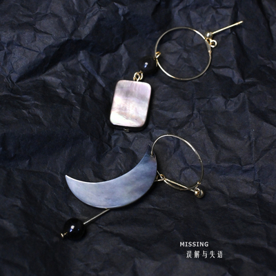 误解与失语月蚀原创耳饰