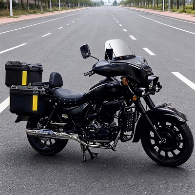 可上牌复古越野摩托车