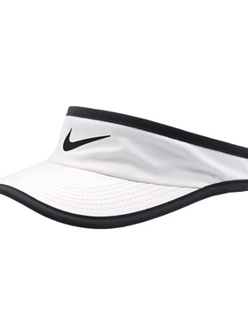 Nike/耐克 女子大童网球空顶鸭舌防晒黑白运动遮阳帽611816-100