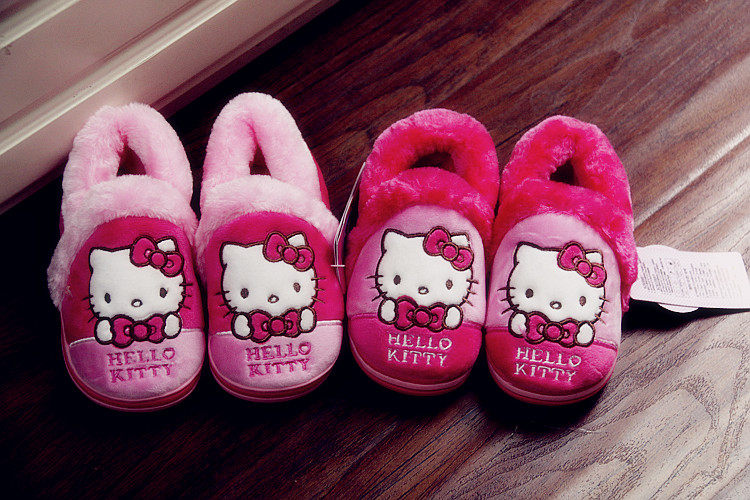 Chaussons enfants en autre HELLO KITTY pour hiver - semelle autre - Ref 1014246 Image 3
