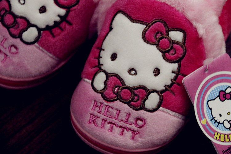 Chaussons enfants en autre HELLO KITTY pour hiver - semelle autre - Ref 1014246 Image 4