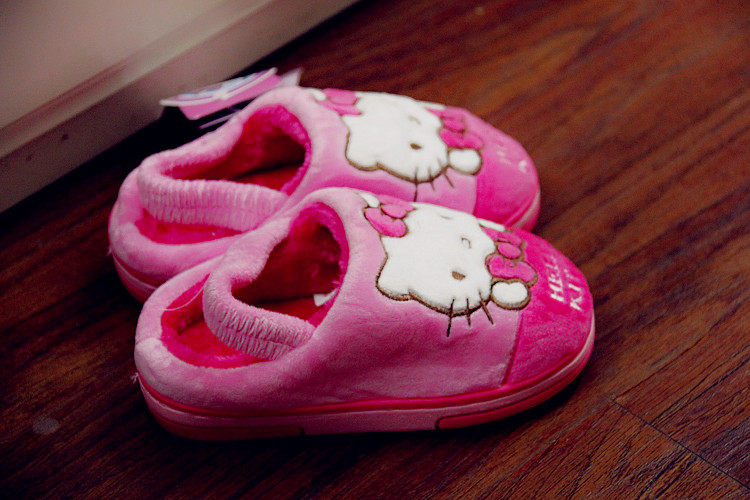 Pantoufles enfants en autre HELLOKITTY pour hiver - semelle autre - Ref 1006987 Image 5