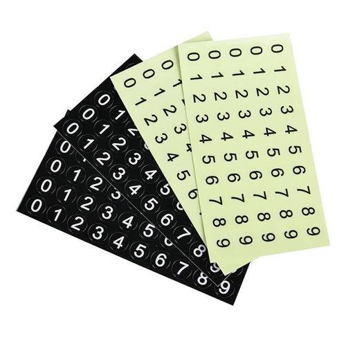 1厘米圆形数字夜光号码粘临时停车号码补充粘贴式挪车车上停车牌