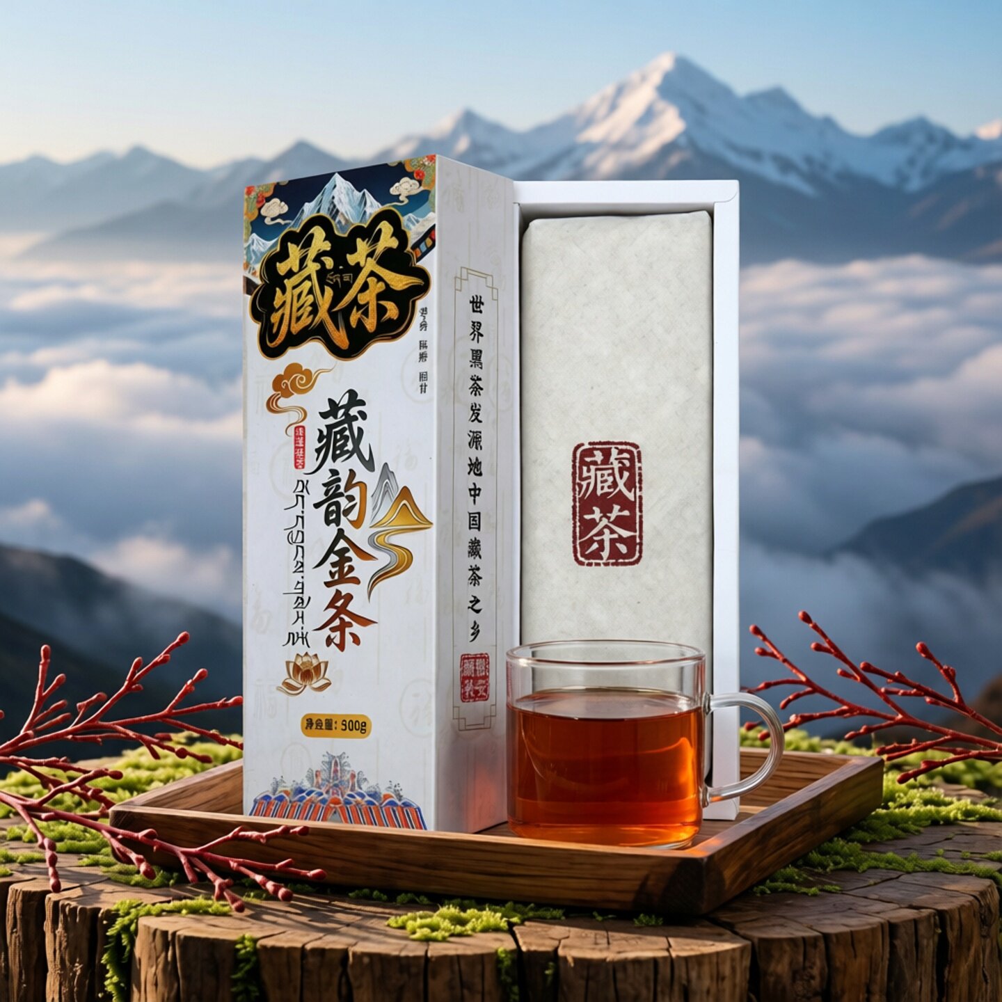 枣香藏韵雅安藏茶黑茶芽细竹条回甘悠长非遗传承伴手礼品茶叶500g