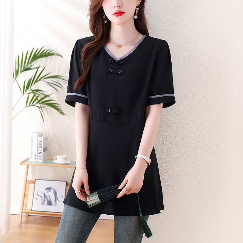 新中式国风盘扣短袖T恤