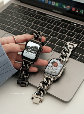 COSYACC 适用iwatch11苹果applewatch910代se金属链条气质手表带
