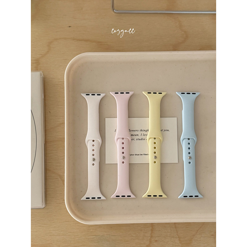 cosyacc适用iwatch8910代se显瘦小蛮腰韩系夏季运动硅胶手表带s11