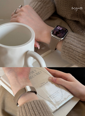 cosyacc 适用iwatch8910代se磁吸扣高级感柔软真皮苹果手表带s11