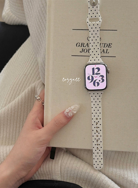 cosyacc韩系波点硅胶适用iwatch8910代se显瘦小蛮腰苹果手表带s11